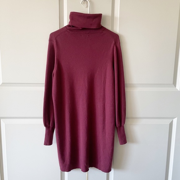 Aritzia Wilfred Rebecca Frosted Plum Purple Knit Turtleneck Long Sleeve Dress - Picture 11 of 13